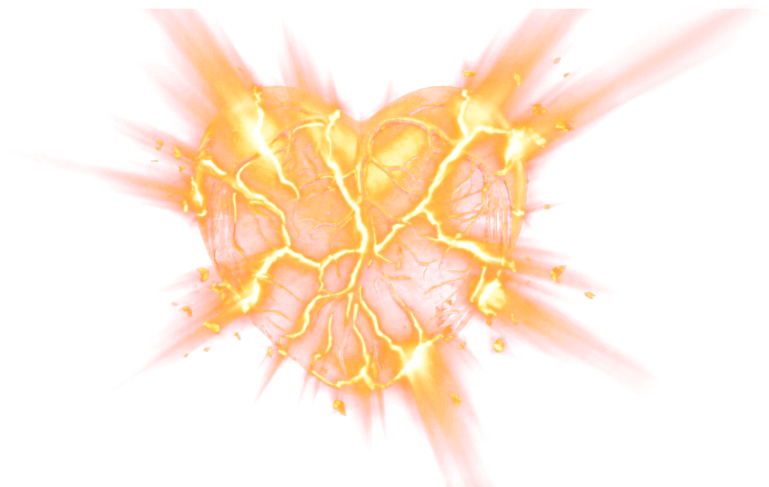 $RARE — the glowing cracked golden Rare Heart with light bursting from the cracks